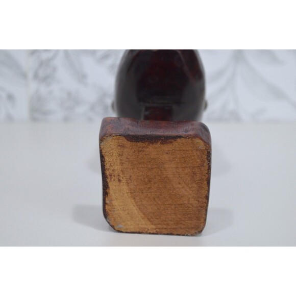 Vintage Haitian Wooden Hand Carved African Tribal Moon Head Sculpture Statue - Picture 11 of 11